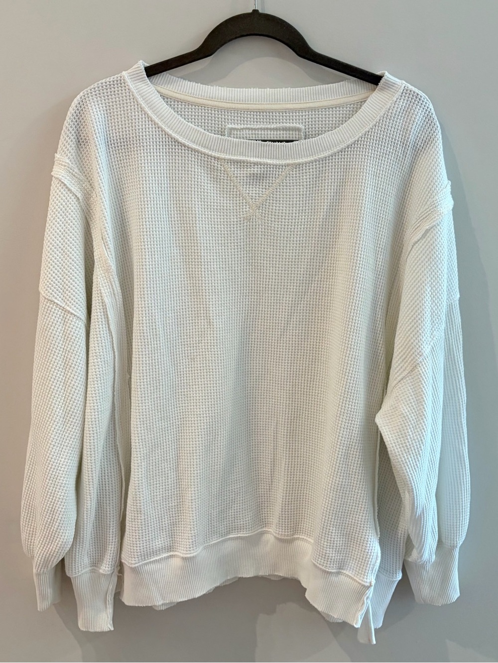 American Eagle Oversized Waffle Sweatshirt